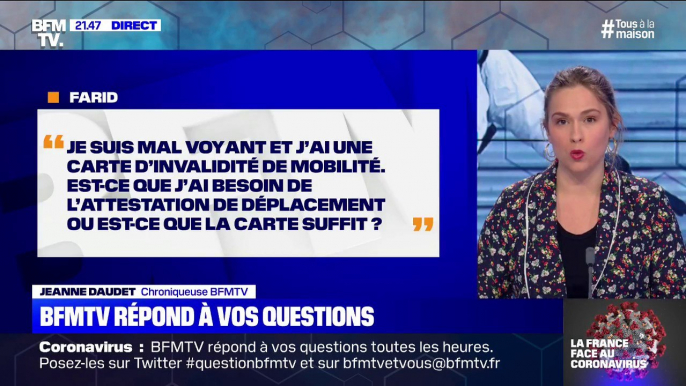 J'ai une carte d'invalidité de mobilité. Ai-je besoin de l'attestation de déplacement? BFMTV répond à vos questions