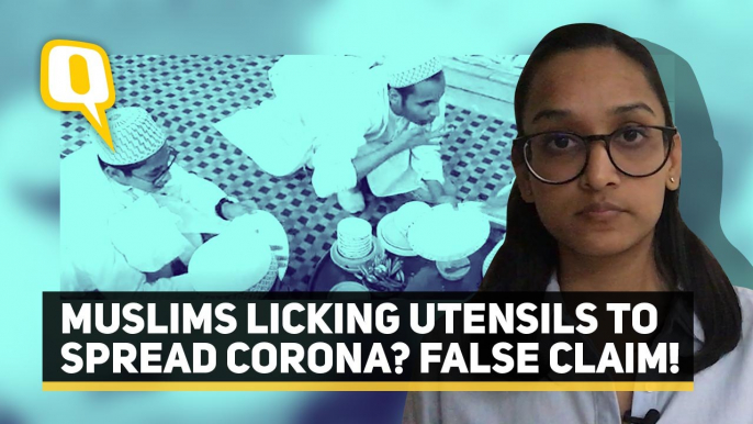 Old Video Shared as Muslims Licking Plates to Spread Coronavirus