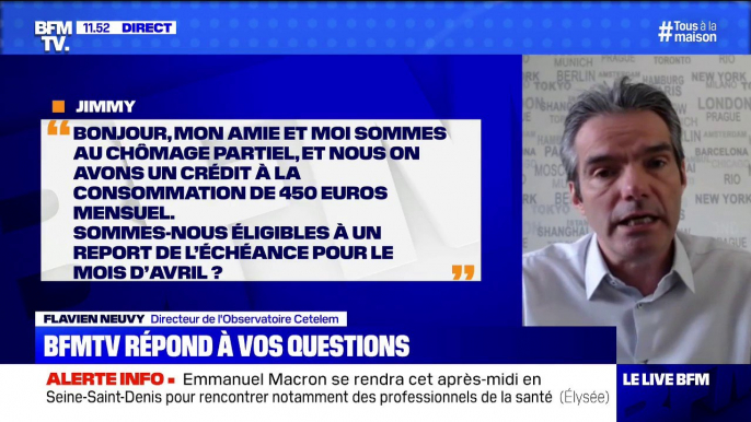 Etant au chômage partiel, pouvons-nous avoir un report d'échéance pour un crédit à la consommation? BFMTV répond à vos questions