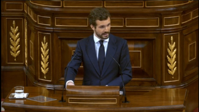 Casado acusa a Sánchez de "tapar" su "fracaso" con Pactos de la Moncloa