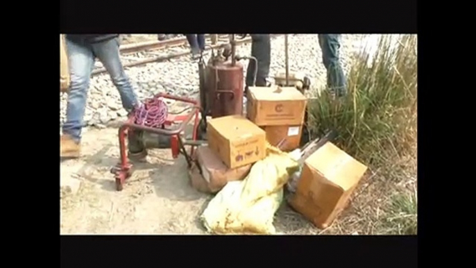 Railway track broken near Ratanpura railway station