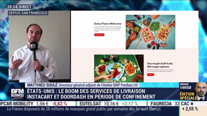 Matthieu Soulé (BNP Paribas US) : La boom des services de livraison Instacart et DoorDash en période de confinement - 27/04