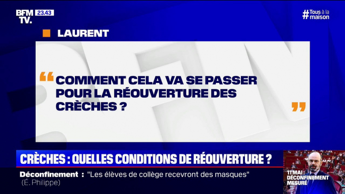 Comment cela va se passer pour la réouverture des crèches ? BFMTV répond à vos questions