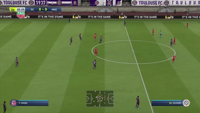 Toulouse FC - Montpellier HSC sur FIFA 20 : résumé et buts (L1 - 38e journée)