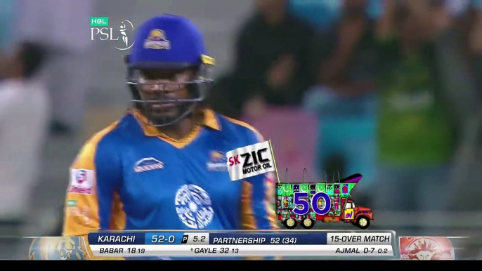 PSL 2017 Match 20_ Karachi Kings vs Islamabad United - Chris Gayle Bating