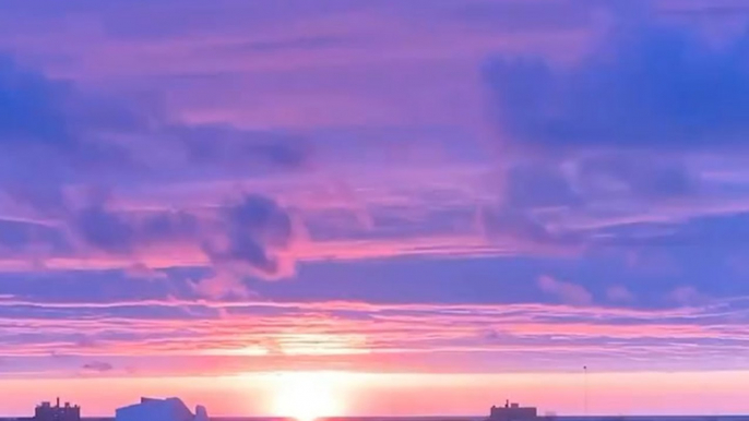 Dazzling sunset overlooking Lake Erie