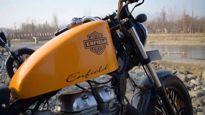 Royal Enfield Classic 350 Modified to The Harley-Davidson Street Rod 750 - bike modification