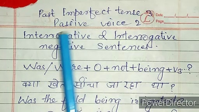 Past imperfect tense passive voice int & int neg Hindi sentences, Past imperfect tense passive voice,Passive voice explained in,How to learn passive voice,Passive Voice in hindi with examples,Voice in hindi,Voice kaise sikhen,Best way to learn passive voi