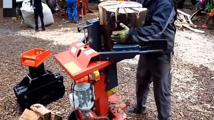 Very fast woodworking machines - see if they are real - sawing wood is as easy as taking things from a bag