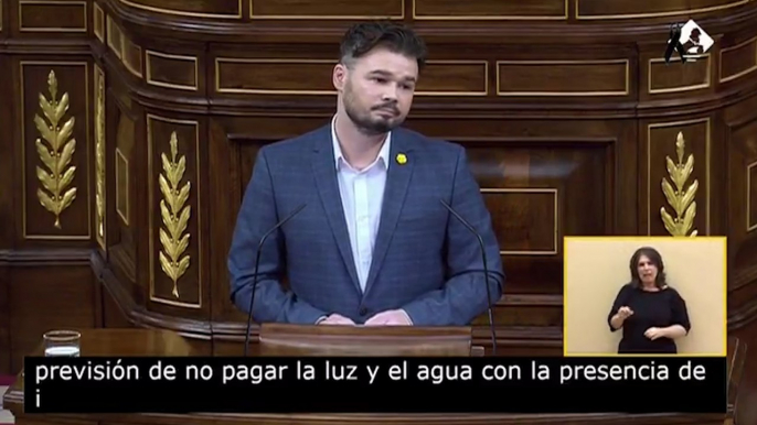 Rufián: "Ciudadanos es Vox en la Fase 1 y Arrimadas es Rosa Díez en la Fase 2"