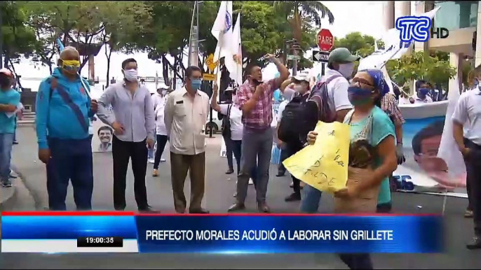 Carlos Luis Morales retomó sus actividades en la Prefectura del Guayas