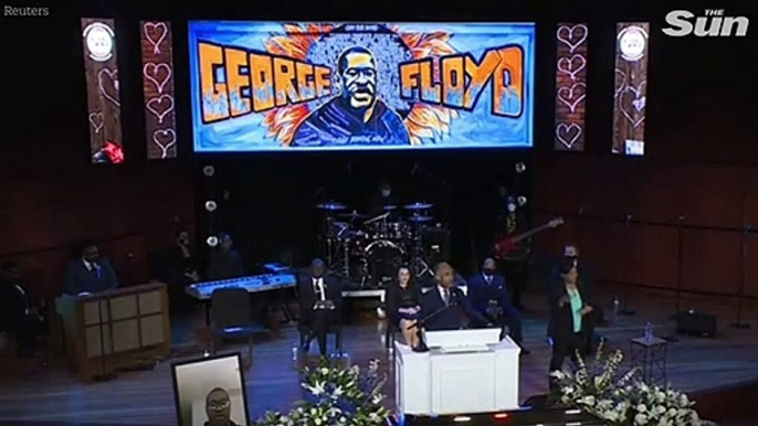 George Floyd’s family and Al Sharpton demand ‘Get your knee off our necks’ at memorial