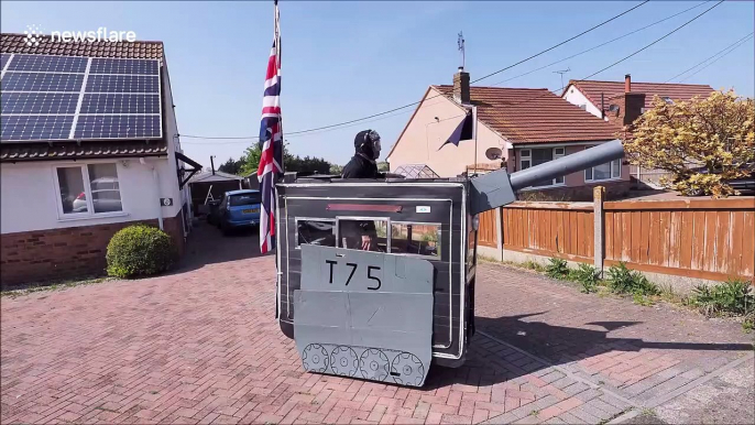 UK man, 75, turns mobility scooter into TANK for VE Day 75th anniversary