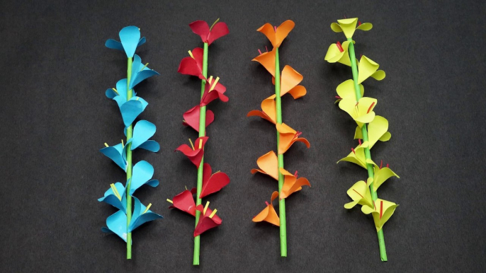 learn how to make paper flower | paper crafts diy | comment faire une fleur en papier facile