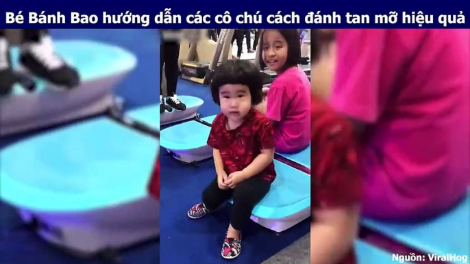 Bé Bánh Bao hướng dẫn các cô chú cách đánh tan mỡ hiệu quả