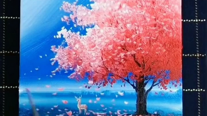 6 Easy Cherry Blossom Scenery Painting Ideas For Beginners - Easy Painting Ideas