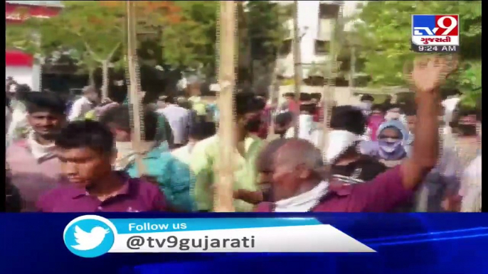 Lockdown_ Migrant workers hold rally in Surat with a demand to send them back to their native places