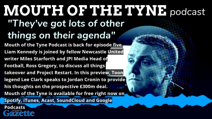 Guest Lee Clark talks to Jordan on the Shields Gazette's Mouth of the Tyne podcast