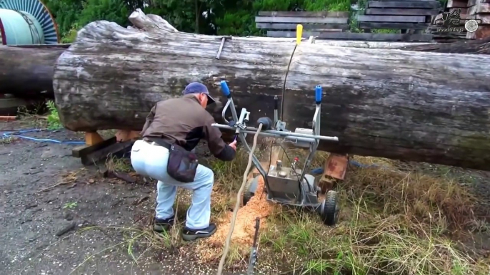 Amazing Huge Logs Sawmill in Japanese Style - Excellent Milling Machine