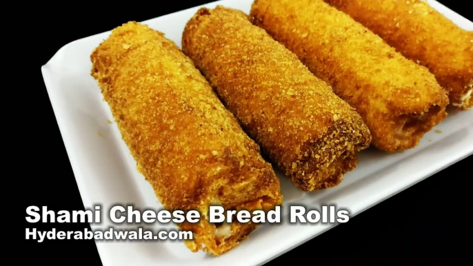 Shami Cheese Bread Rolls Recipe Video - How to Make Shami Kabab Cheese Bread Rol_HD
