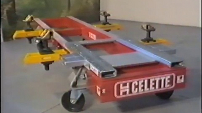 Collision repair history, Celette frame machine with Celette jig system , MZ concept