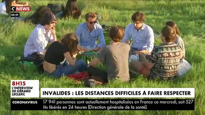 Déconfinement - Regardez la police qui est intervenue hier soir pour déloger plusieurs milliers de parisiens sur l'Esplanade des Invalides à Paris qui ne respectaient pas la distanciation sociale