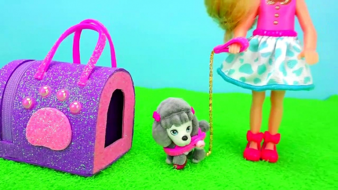 5 DIY Barbie Hacks Pets Miniature Dog Carrier, miniature Collar, leash, Bowl and more Barbie Crafts