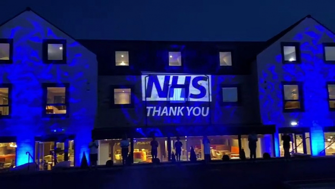 Van Dyk by Wildes Hotel lit up for NHS heroes