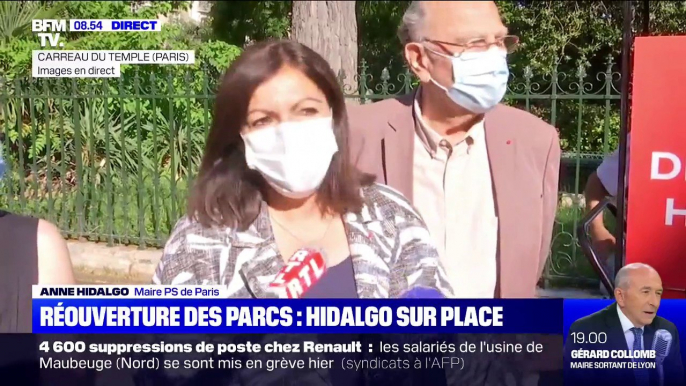 Réouverture des parcs à Paris: Anne Hidalgo "recommande le port du masque" même s'il n'est "pas obligatoire"