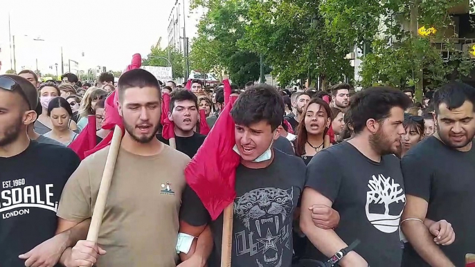 Clashes erupt as thousands protest against bill to regulate demonstrations in Athens