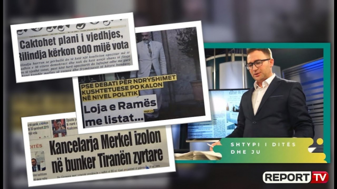 Report TV - "Shtypi i Ditës dhe Ju", ja çfarë shkruajnë gazetat për sot e enjte 9  korrik 2020