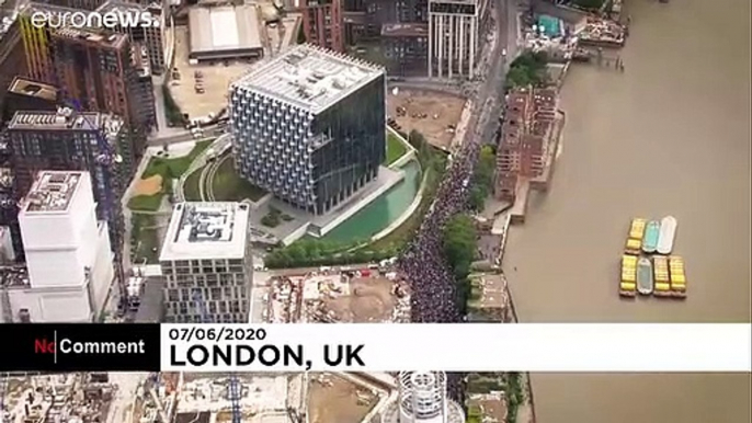 US Embassy in London surrounded by anti-racism protests