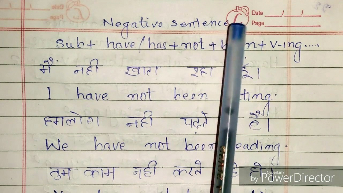 Present perfect continuous tense negative sentences in hindi, Tense in hindi,Present perfect continuous tense in hindi,Affirmative sentences of present perfect continuous tense in hindi,Learn to translate hindi into English,Translate affirmative sentences