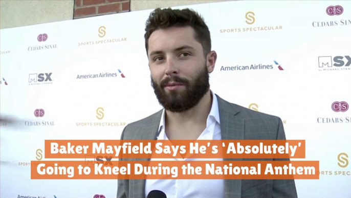 Baker Mayfield Joins In Kneeling