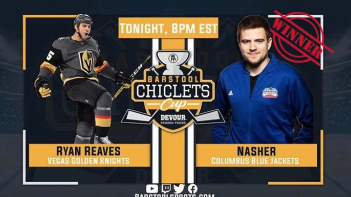 Nasher Is Just Running Through The Chiclets Cup; Sweeps Ryan Reaves Tonight