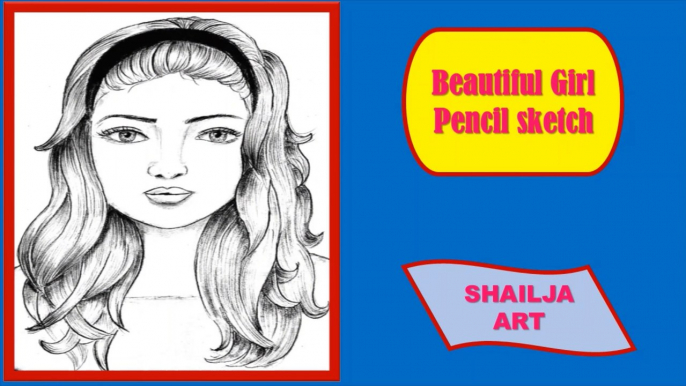 how to draw a girl step by step | pencil sketch drawing