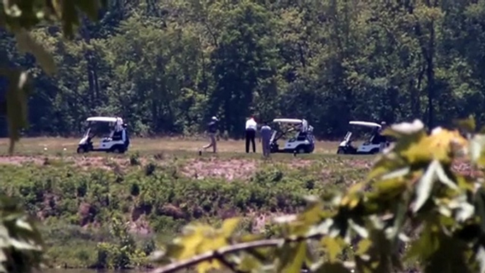 WATCH- President Trump goes golfing on Father's Day following his Tulsa rally -