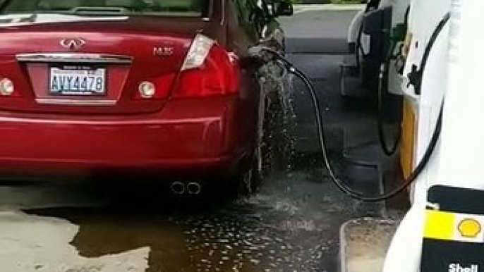 Gas Draining From Pump in Car