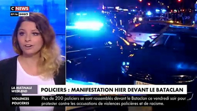 Regardez ces dizaines de policiers qui ont manifesté cette nuit devant le Bataclan pour protester contre les accusations de violences policières et "le manque de soutien du gouvernement"