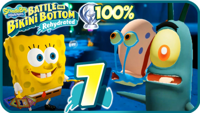 SpongeBob Battle for Bikini Bottom Rehydrated 100% Walkthrough Part 7 (PS4) Rock Bottom