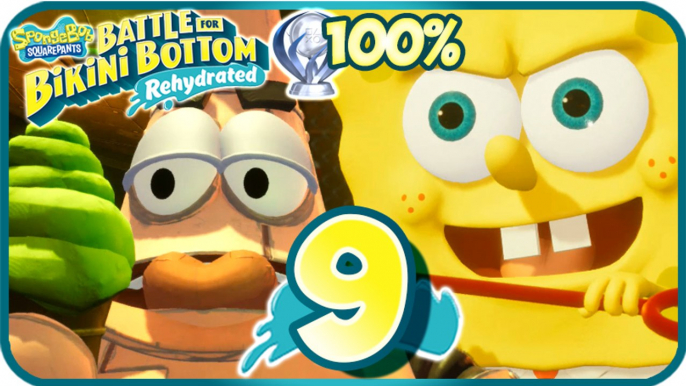 SpongeBob Battle for Bikini Bottom Rehydrated 100% Walkthrough Part 9 (PS4) Robo-Patrick Boss