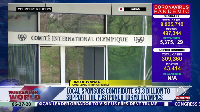 Local sponsors contribute $3.3 billion to support the postponed Tokyo Olympics