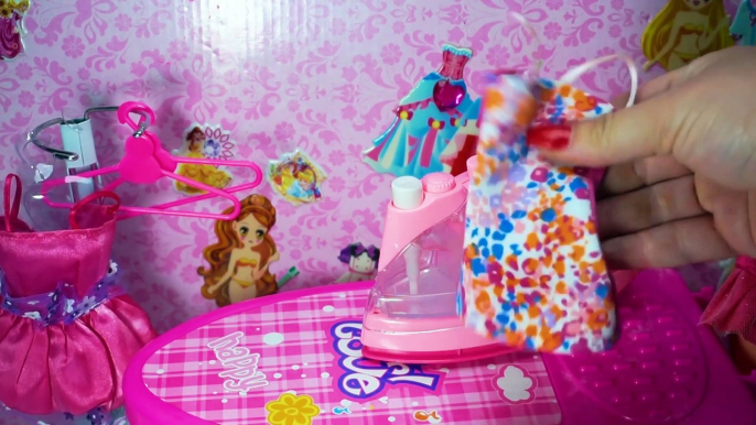 Barbie Iron Set- Washing Machine Toys- Barbie doll house cleaning- Toys for kids- Fun for kids