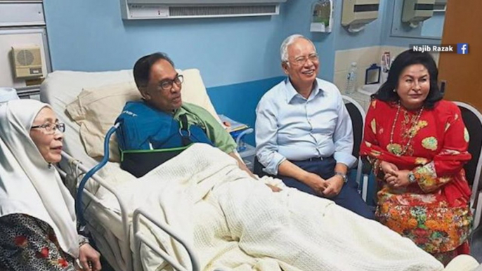 Zahid visits Anwar in hospital a day after Najib