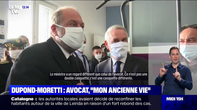 Éric Dupond-Moretti ironise sur son "ancienne vie" d'avocat lors d'une visite dans un centre éducatif