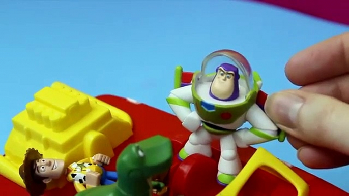 Disney Toy Story Woody, Buzz Lightyear & Rex Shark Attack Shark tries to eat Buzz Lightyear & Woody