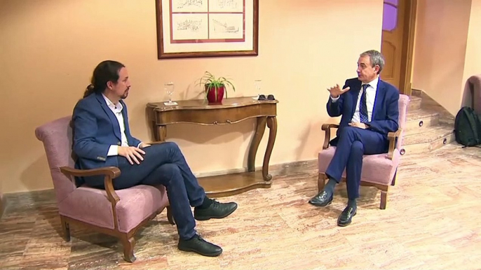 Encuentro informal entre Pablo Iglesias y José Luis Rodríguez Zapatero en El Escorial