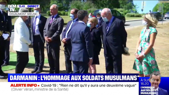 Gérald Darmanin est arrivé à Douaumont dans la Meuse pour rendre hommage aux combattants musulmans