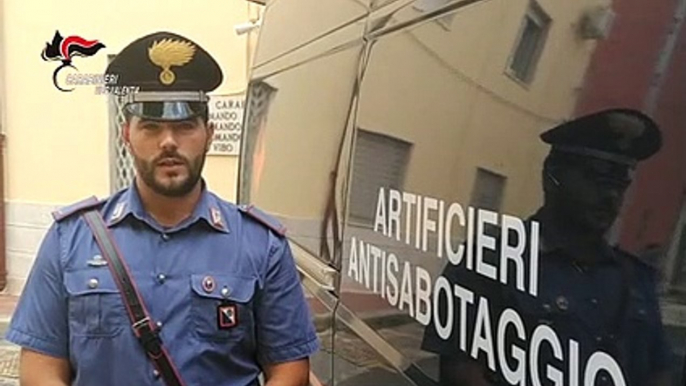 Vibo Valentia: scoperto "micidiale" ordigno dai Carabinieri