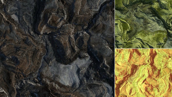 20 Hills Topography Top View Background Textures